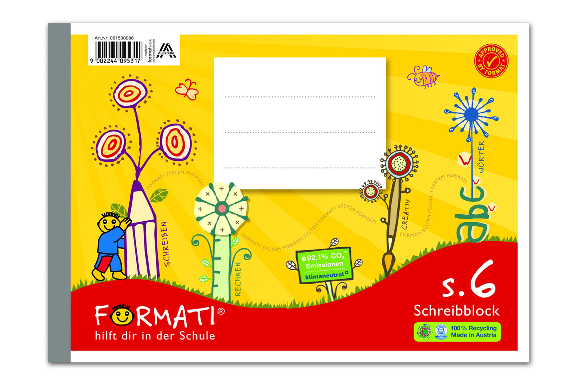 Heft Formati S6 A5 quer 48 Bl. lin., Art.-Nr. 061530086 - Paterno Shop