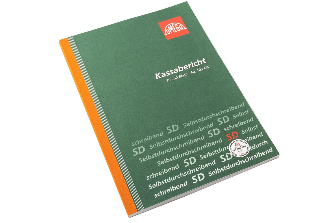 Kassabericht Omega A4 2x50 Blatt, Art.-Nr. 103O - Paterno Shop
