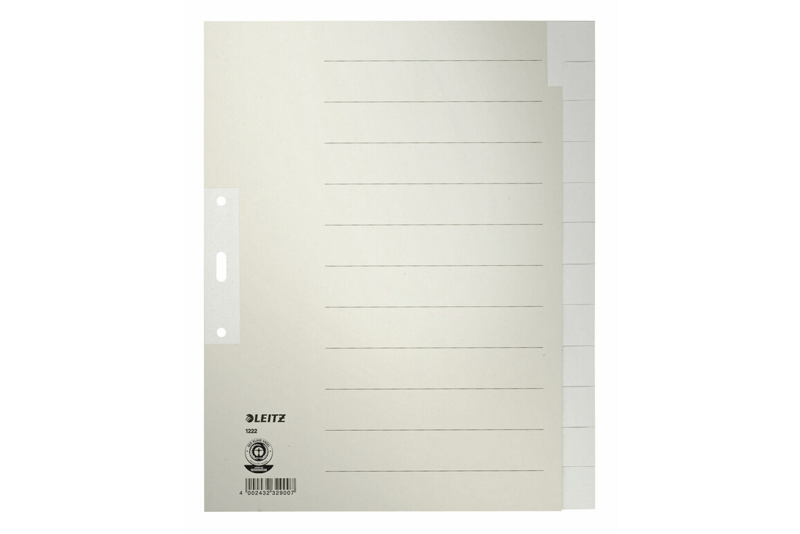 Register Leitz A4 12-teilig grau, Art.-Nr. 1222-00-85 - Paterno Shop