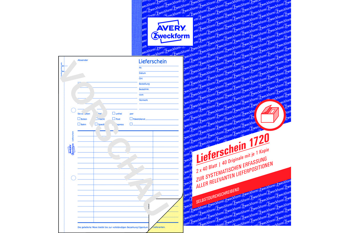 Lieferscheinbuch ZWF DIN A5  hoch, Art.-Nr. 1720ZWF - Paterno Shop