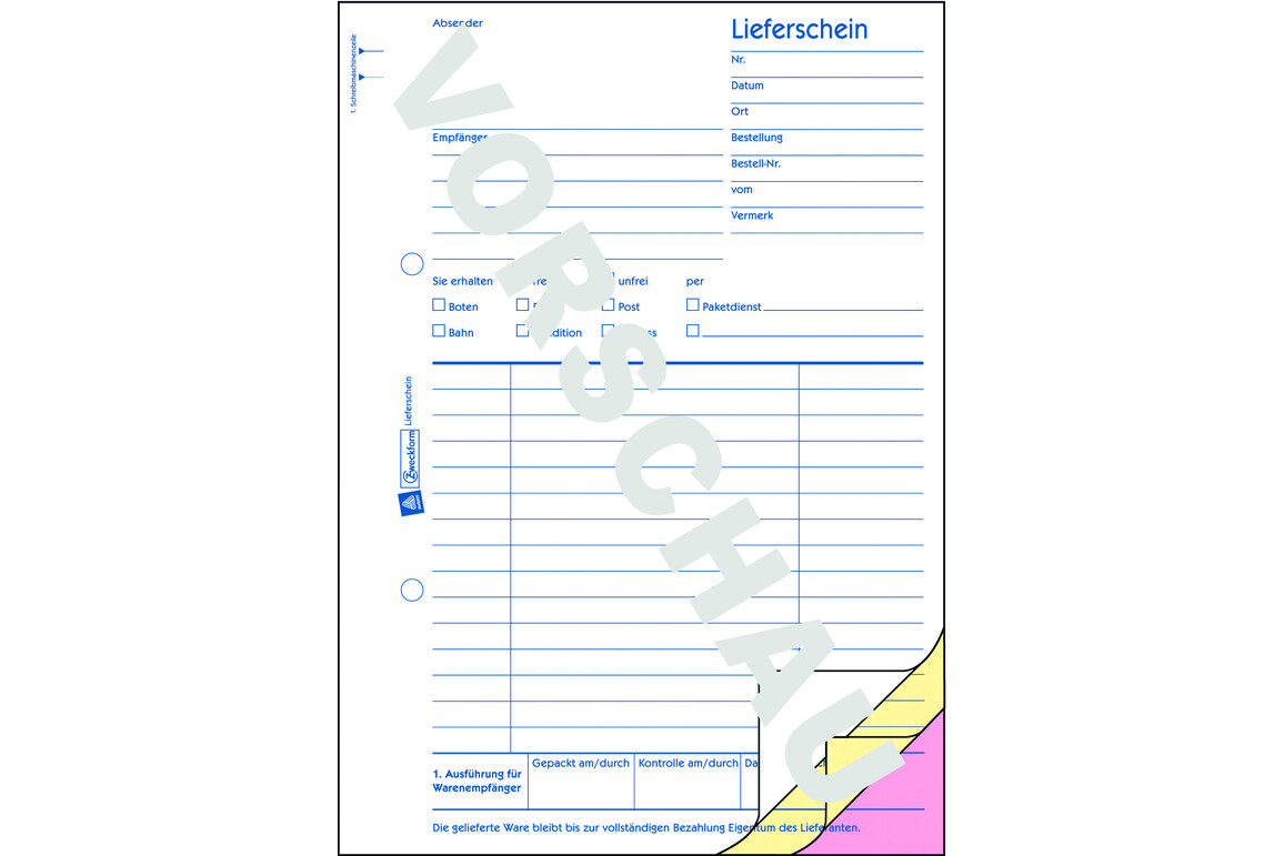 Lieferscheinbuch ZWF, DIN A5 hoch, Art.-Nr. 1721ZWF - Paterno Shop Lieferscheinbuch ZWF, DIN A5 hoch, Art.-Nr. 1721ZWF - Paterno Shop