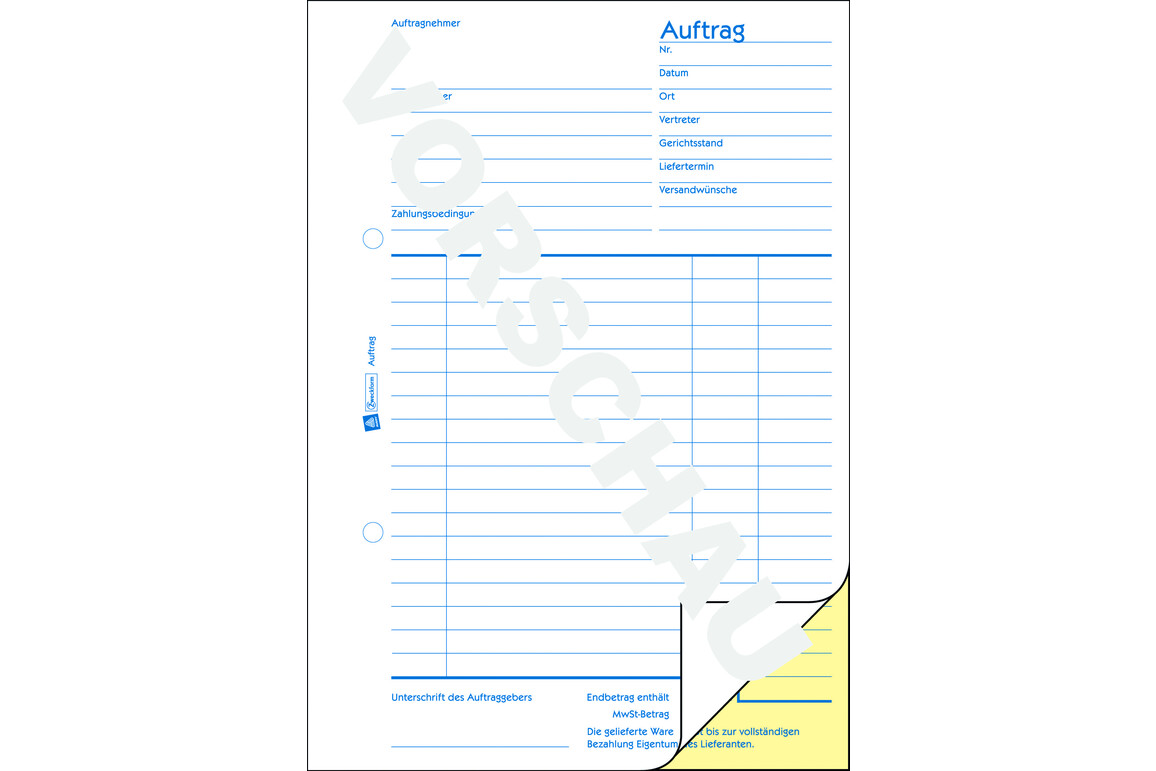 Auftragsbuch ZWF,  DIN A5 hoch, Art.-Nr. 1725ZWF - Paterno Shop Auftragsbuch ZWF,  DIN A5 hoch, Art.-Nr. 1725ZWF - Paterno Shop