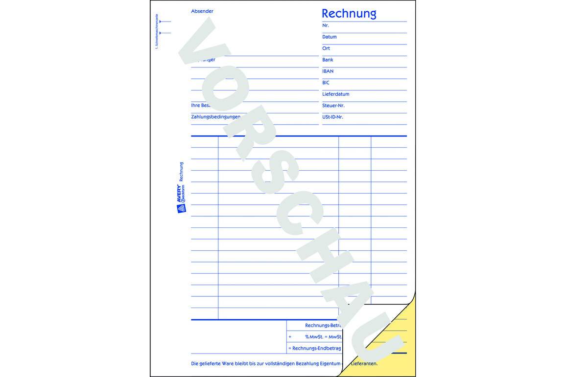 Rechnungsbuch ZWF, DIN A5 hoch, Art.-Nr. 1730ZWF - Paterno Shop Rechnungsbuch ZWF, DIN A5 hoch, Art.-Nr. 1730ZWF - Paterno Shop