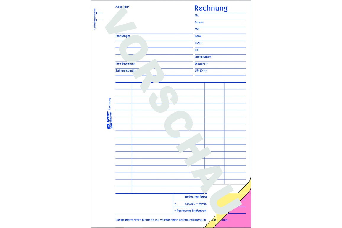 Rechnungsbuch ZWF, DIN A5 hoch, Art.-Nr. 1731ZWF - Paterno Shop Rechnungsbuch ZWF, DIN A5 hoch, Art.-Nr. 1731ZWF - Paterno Shop