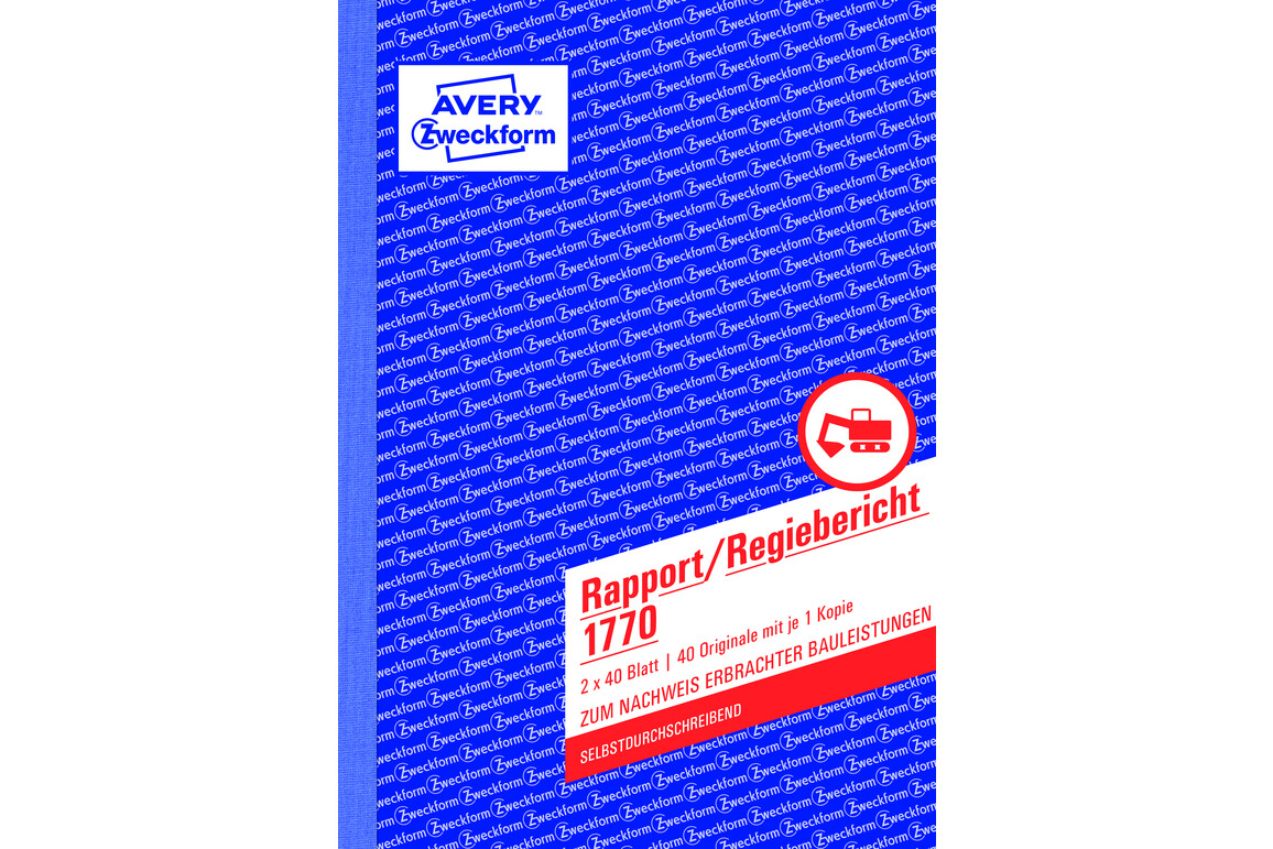 Rapport und Regiebericht ZWF,  A5 SD, Art.-Nr. 1770ZWF - Paterno Shop Rapport und Regiebericht ZWF,  A5 SD, Art.-Nr. 1770ZWF - Paterno Shop