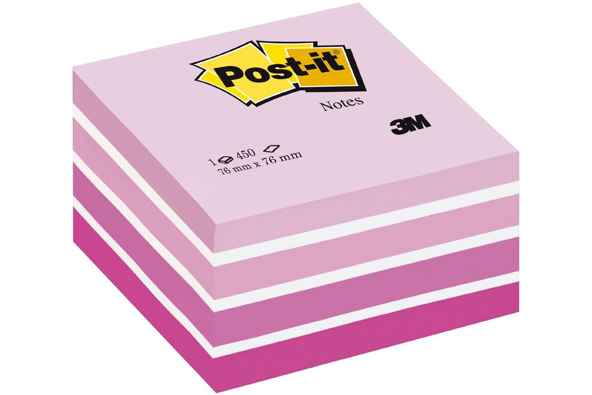 Haftnotizwürfel Post-it 76x76 mm pastellpink, Art.-Nr. 2028P - Paterno Shop