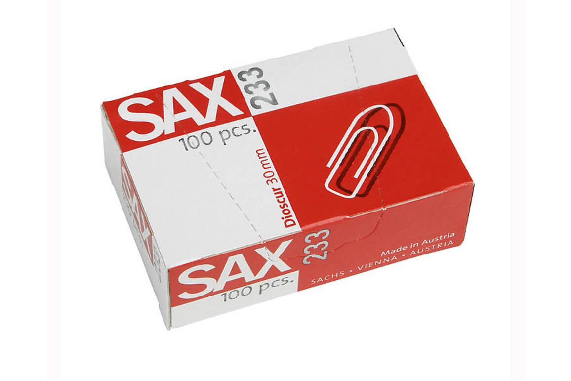 Büroklammern Sax 233 Original 29 mm, Art.-Nr. 233-C - Paterno Shop