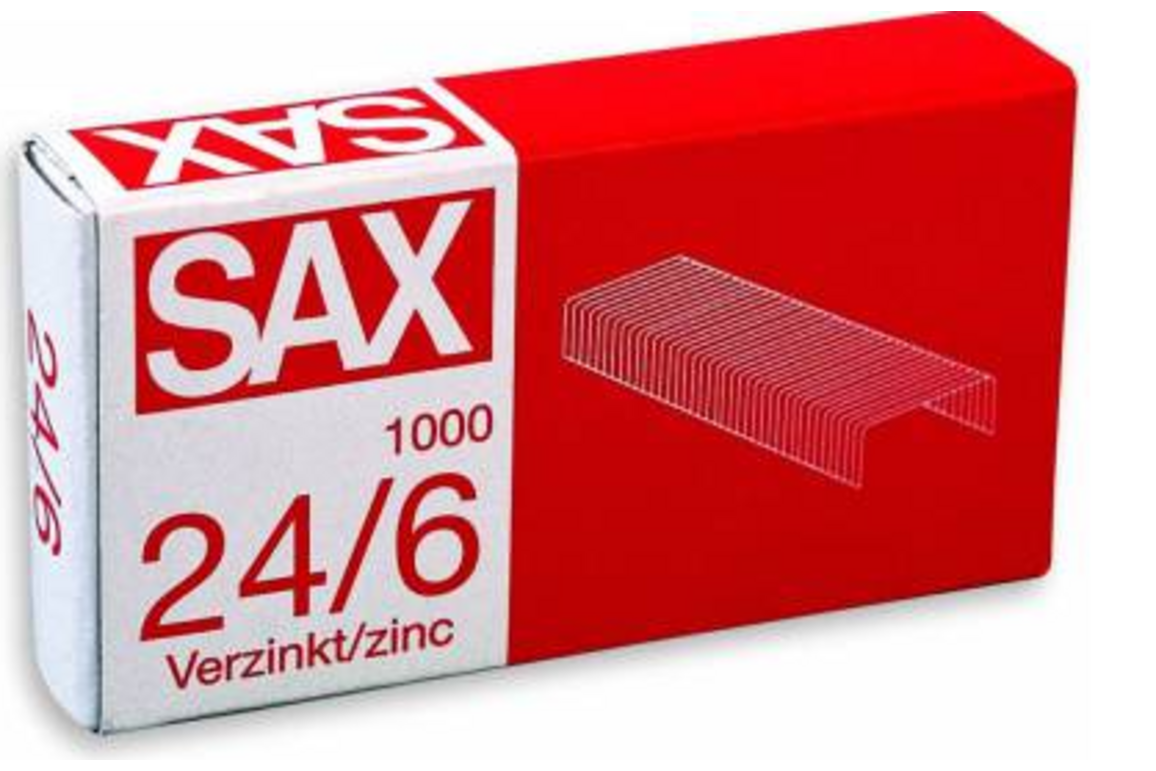 Heftklammern Sax 24/6 verkupfert, Art.-Nr. 24-6 - Paterno Shop Heftklammern Sax 24/6 verkupfert, Art.-Nr. 24-6 - Paterno Shop