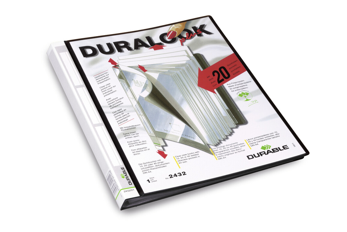 Sichtbuch Duralook Plus A4 17 mm schwarz, Art.-Nr. 2432-01 - Paterno Shop