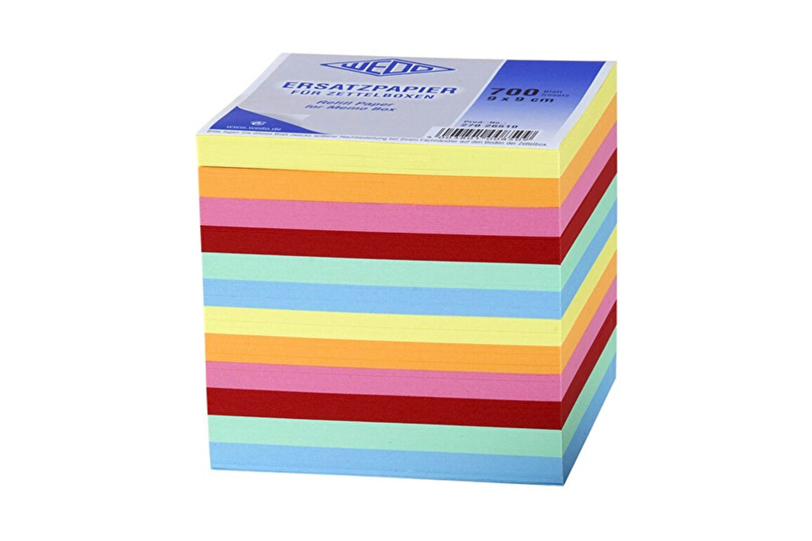 Ersatzpapier Wedo für Zettelbox 9,9x9,9 cm, Art.-Nr. 270265E-WS - Paterno Shop