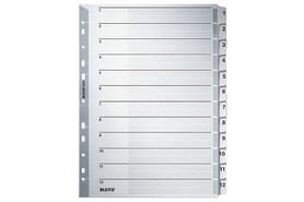 Register Leitz A4 1-12 grau, Art.-Nr. 4325-00-00 - Paterno B2B-Shop