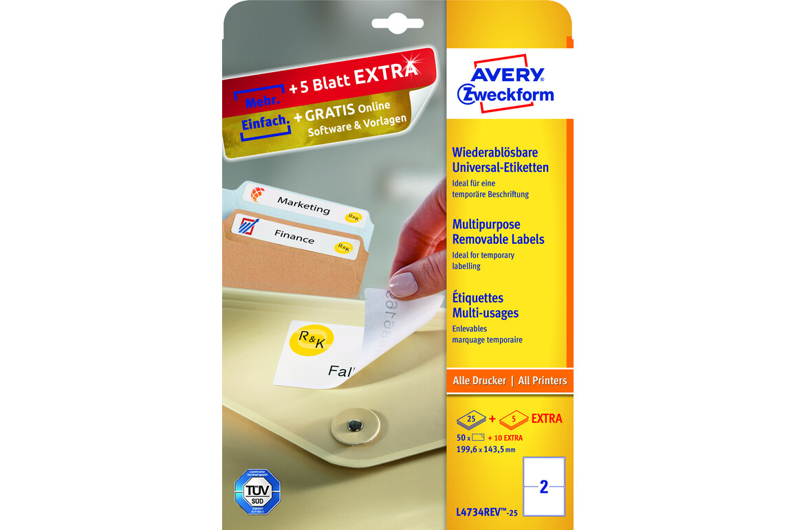 Universaletiketten ZWF 199,6 x143,5 mm wiederablösbar, Art.-Nr. 4734ZWF - Paterno Shop Universaletiketten ZWF 199,6 x143,5 mm wiederablösbar, Art.-Nr. 4734ZWF - Paterno Shop