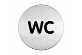 Piktogramm &amp;quot;WC&amp;quot; silber 83 mm, Art.-Nr. 490723 - Paterno Shop