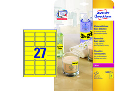 Etiketten Neongelb 63,5 x 29,6 mm - Wiederablösbar, Art.-Nr. 6004ZWF - Paterno B2B-Shop