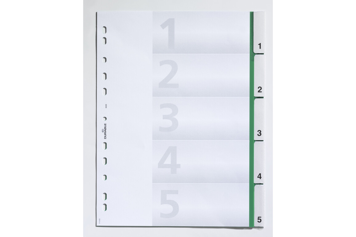 Register Durable 6220 A4 blanko 5-teilig, Art.-Nr. 622005 GRUEN - Paterno Shop