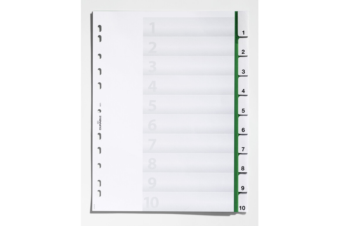 Register Durable 6221 A4 blanko 10-teilig, Art.-Nr. 622105 GRUEN - Paterno Shop Register Durable 6221 A4 blanko 10-teilig, Art.-Nr. 622105 GRUEN - Paterno Shop