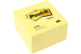 Haftnotizwürfel Post-it 76x76 mm gelb, Art.-Nr. 636B - Paterno B2B-Shop