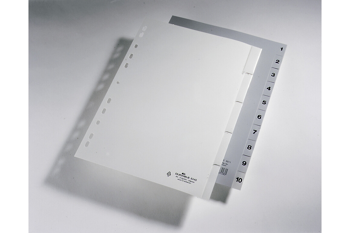 Register Durable 6511 A4 1-10 10-teilig, Art.-Nr. 651110 GRAU - Paterno Shop Register Durable 6511 A4 1-10 10-teilig, Art.-Nr. 651110 GRAU - Paterno Shop