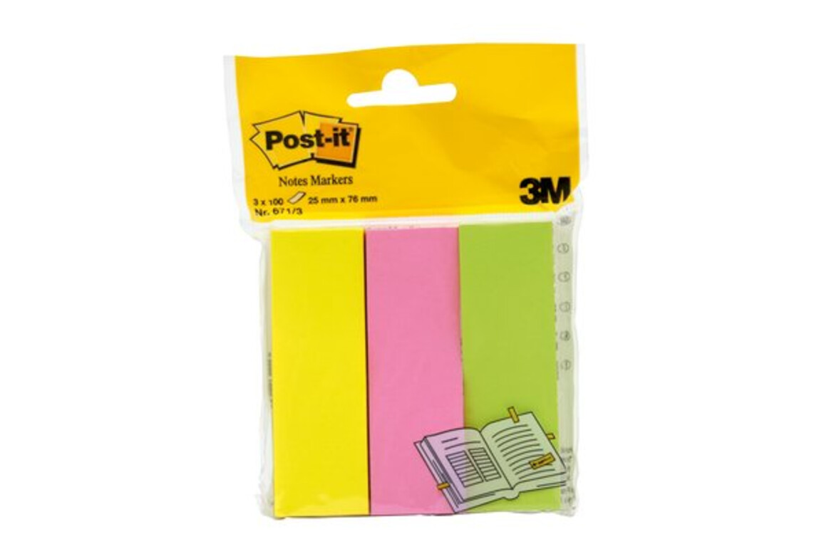 Haftstreifen Page Marker 25x75 mm 3 Neonfarben, Art.-Nr. 671-3 - Paterno Shop Haftstreifen Page Marker 25x75 mm 3 Neonfarben, Art.-Nr. 671-3 - Paterno Shop