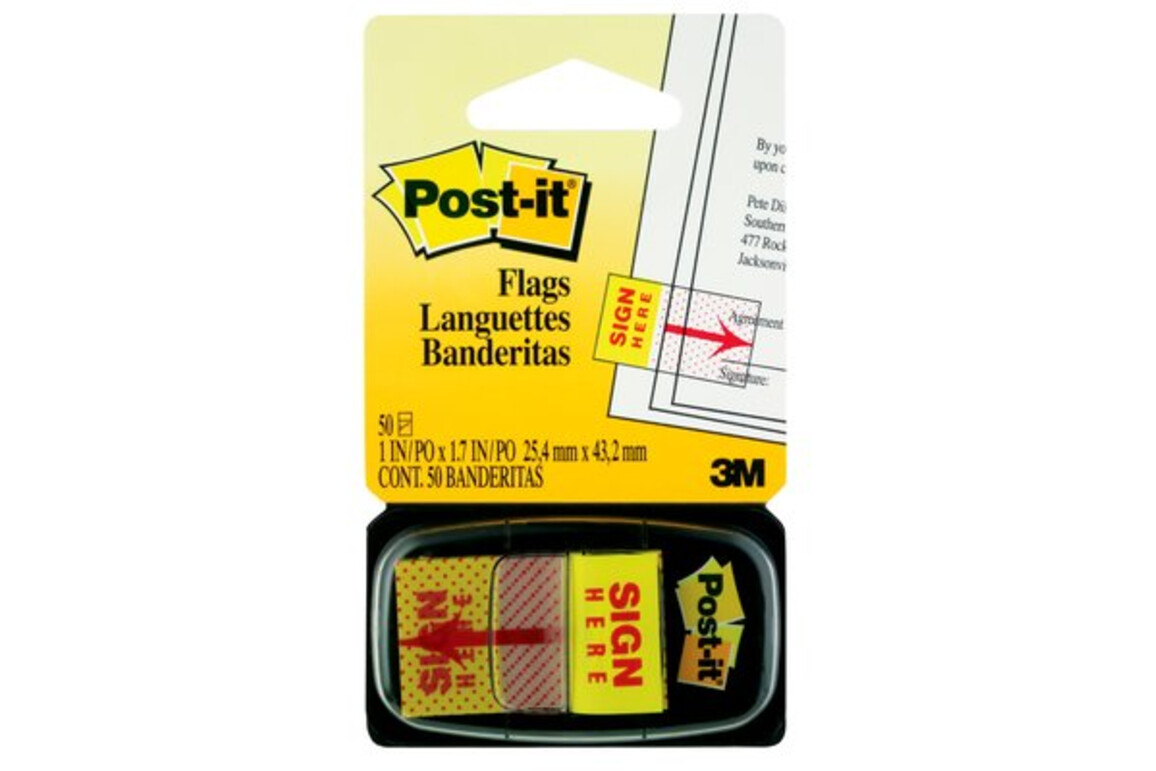 Haftstreifen Post-it Index 25,4x43,7mm "Unterschrift", Art.-Nr. 680-31 - Paterno Shop Haftstreifen Post-it Index 25,4x43,7mm "Unterschrift", Art.-Nr. 680-31 - Paterno Shop