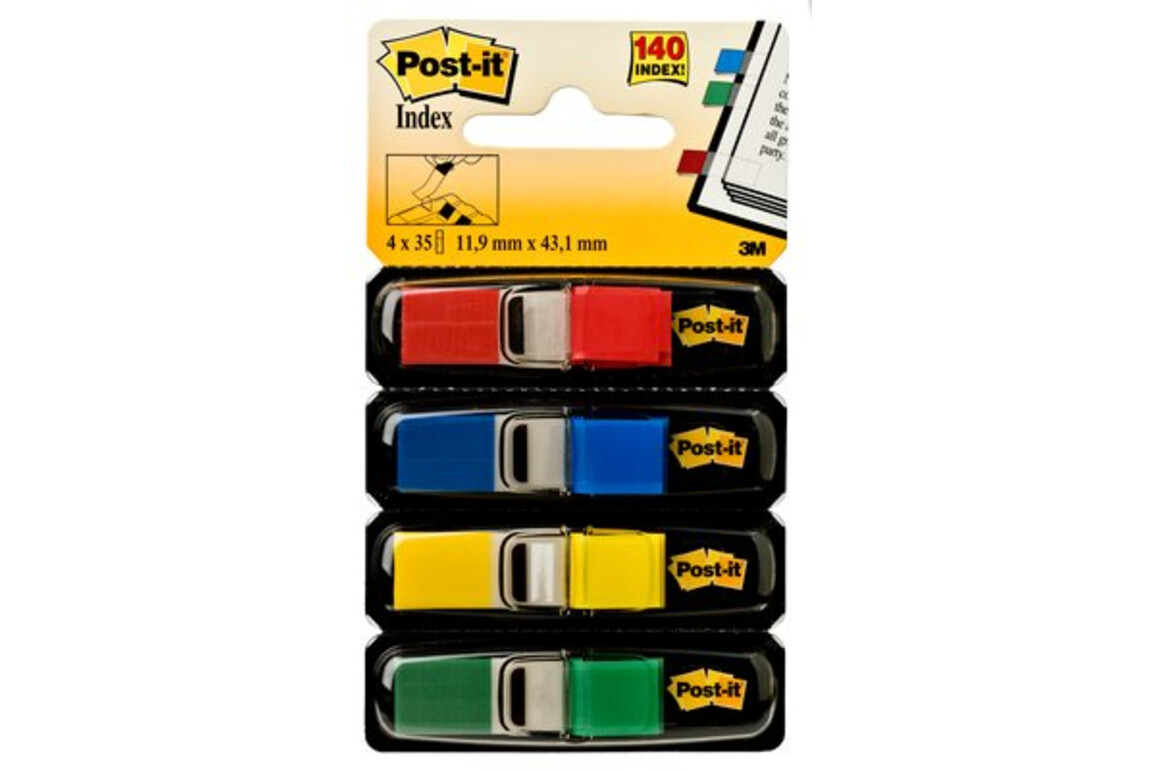 Haftstreifen Post-it Index 11,9x43,2 mm Mini, Art.-Nr. 683-4 - Paterno Shop