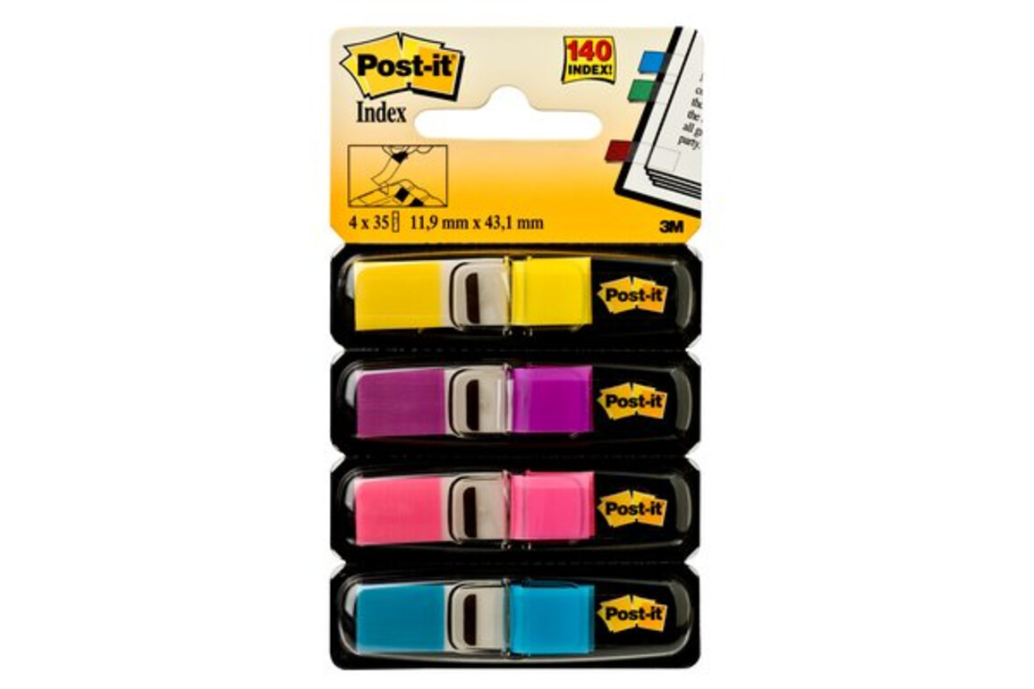 Haftstreifen Post-it Index 11,9x43,2 mm Mini, Art.-Nr. 683-4AB - Paterno B2B-Shop