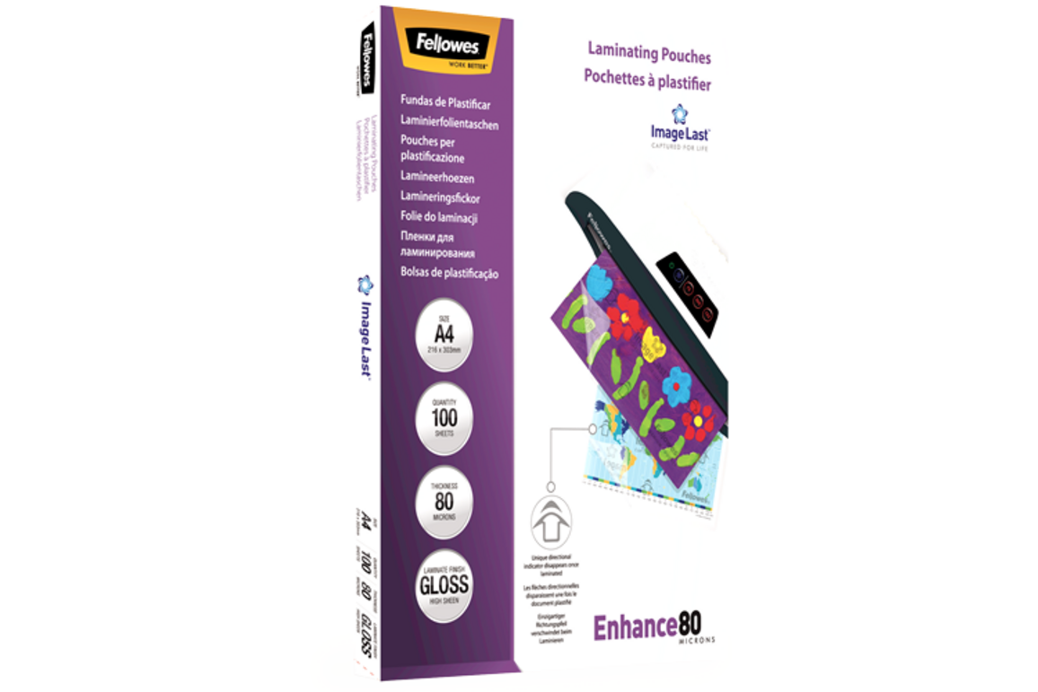Laminiertaschen Fellowes A4 2x80 my glänzend, Art.-Nr. 71148 - Paterno Shop Laminiertaschen Fellowes A4 2x80 my glänzend, Art.-Nr. 71148 - Paterno Shop