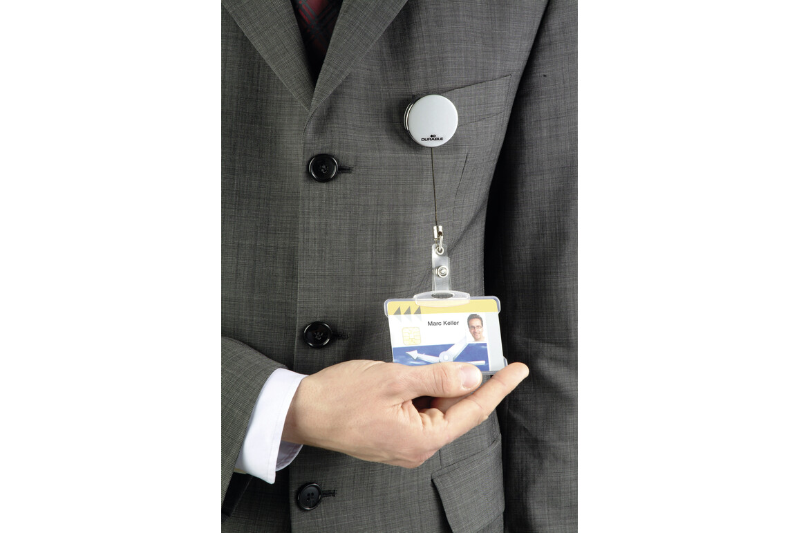 Ausweishalter Durable 80cm chrom, Art.-Nr. 822523 - Paterno Shop