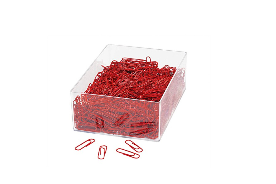 Büroklammern Wedo 27 mm rot, Art.-Nr. 9012446-RT - Paterno Shop