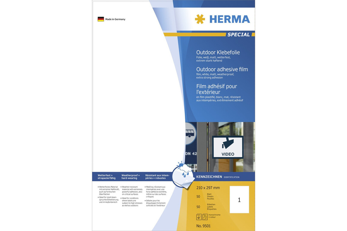 Etiketten Herma Outdoor A4, Art.-Nr. 9501HERMA - Paterno B2B-Shop