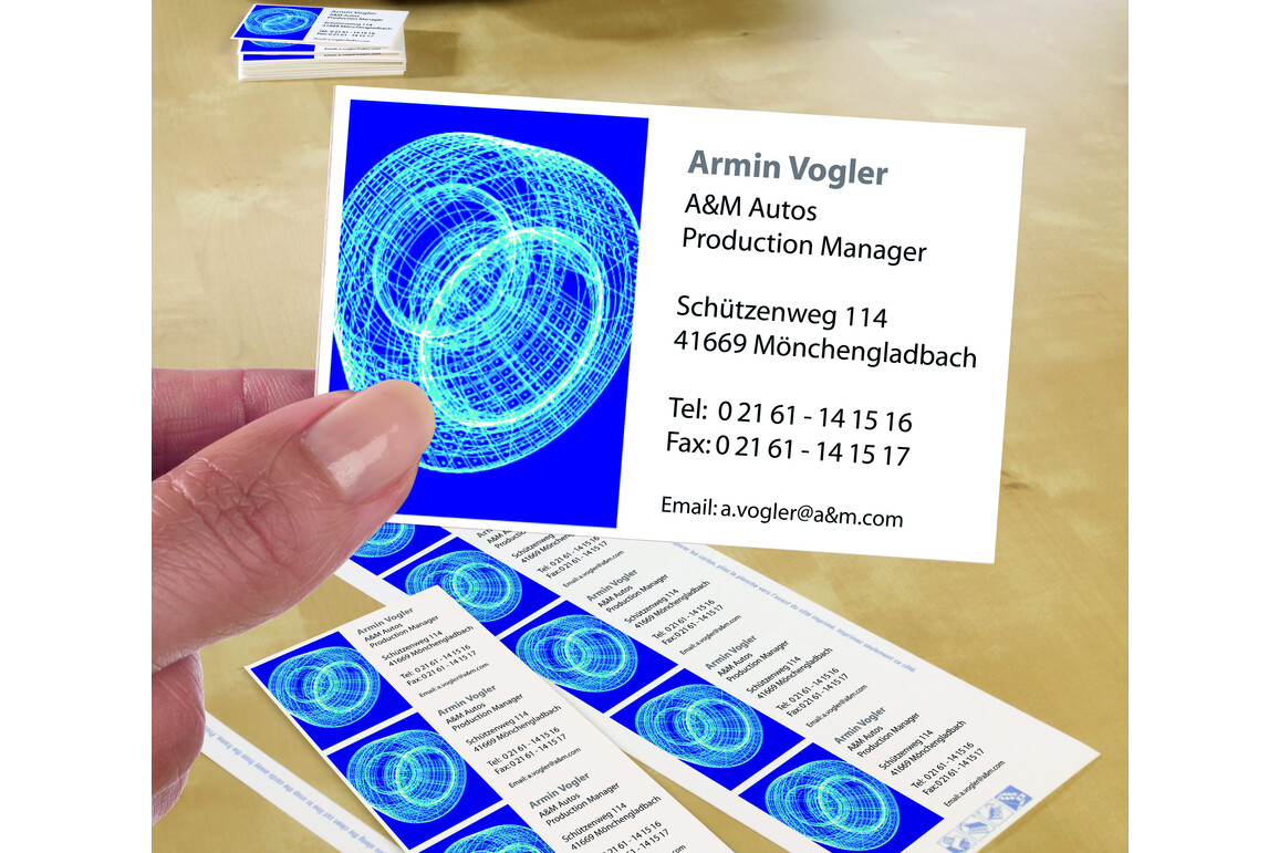 Visitenkarten ZWF 85 x 54 mm, Art.-Nr. C32010-10 - Paterno Shop