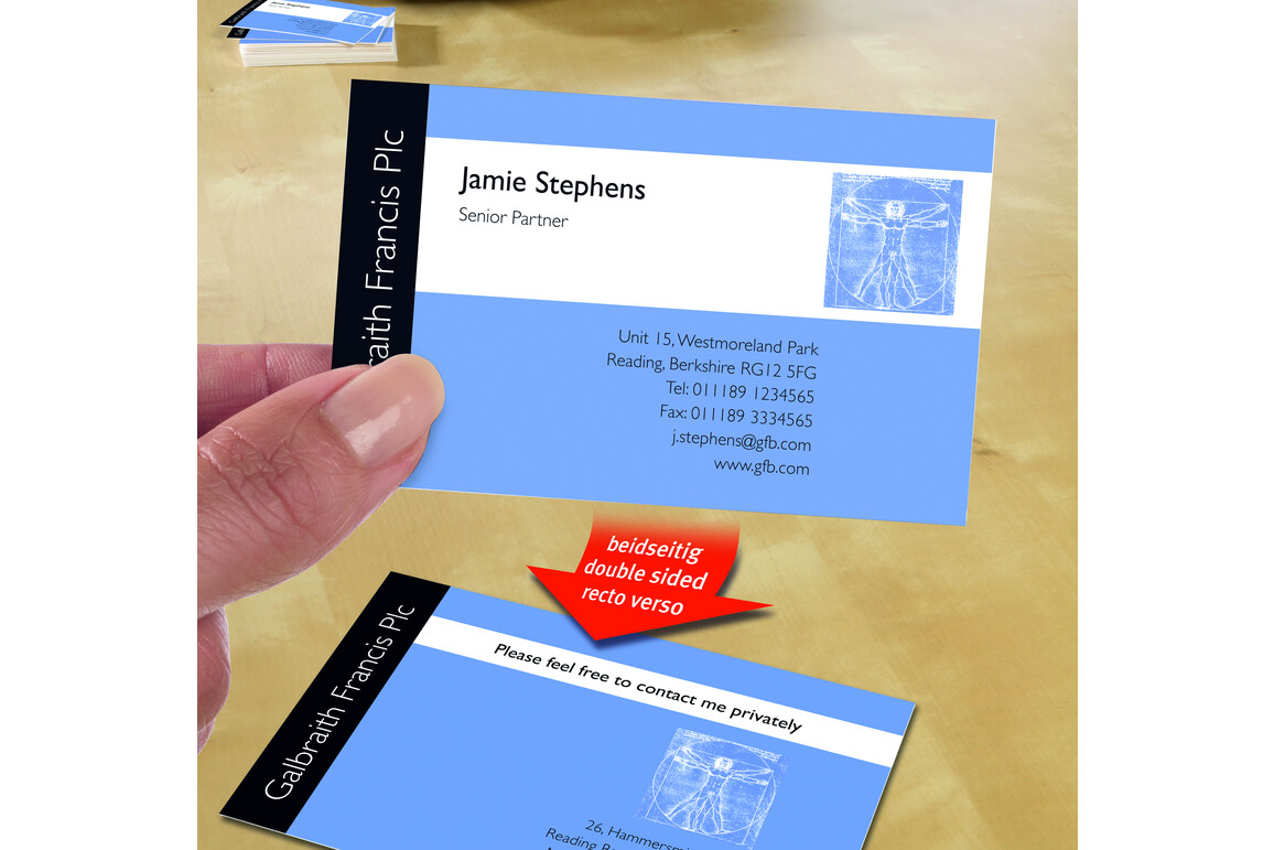 Visitenkarten ZWF 85 x 54 mm, Art.-Nr. C32015-25 - Paterno Shop