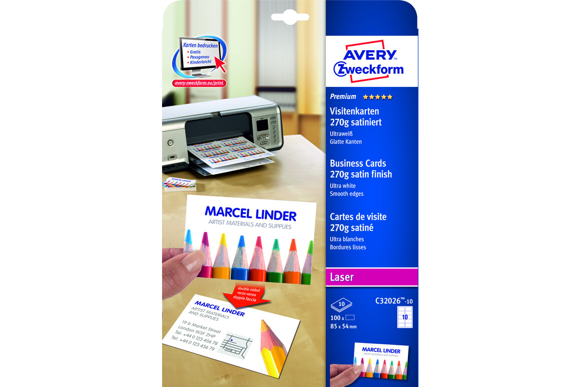 Visitenkarten ZWF sat. 220g, Art.-Nr. C32016-25 - Paterno Shop