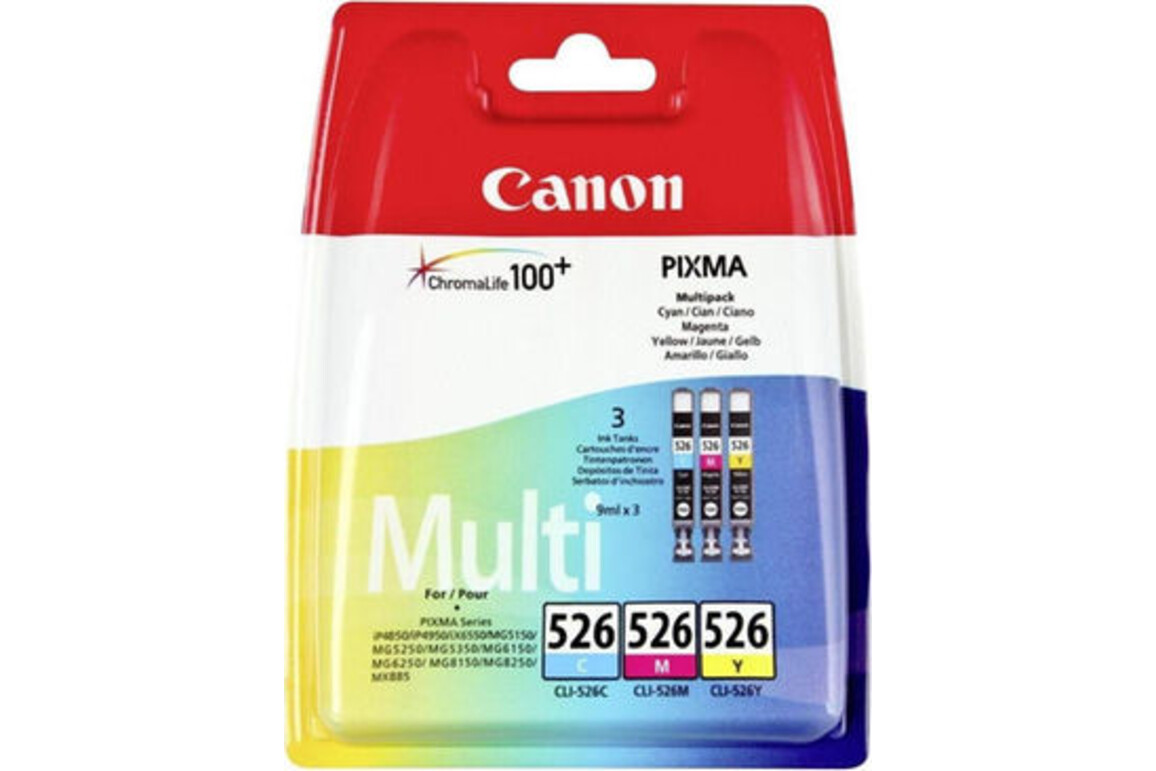 Canon Ink CLI526 Multi Pack C/M/Y je 9ml, Art.-Nr. CLI526CMY - Paterno Shop