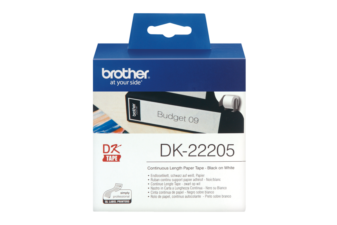Adressetiketten Brother 62mm X 30,48 m, Art.-Nr. DK22205 - Paterno Shop