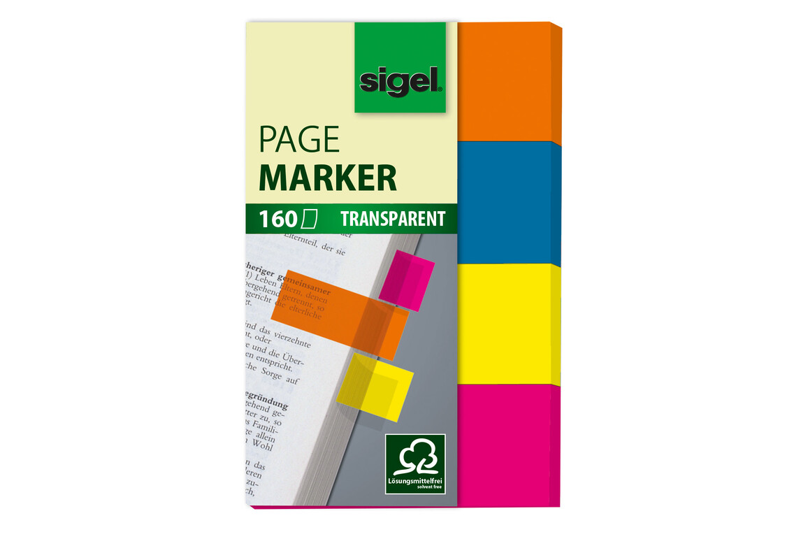 Haftmarker Sigel 50x20 mm transparent, Art.-Nr. HN614 - Paterno Shop