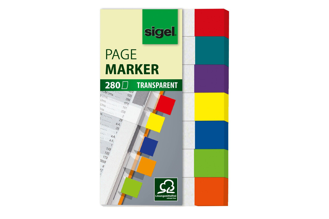 Haftmarker Sigel 50x12mm transparent mini, Art.-Nr. HN677 - Paterno Shop