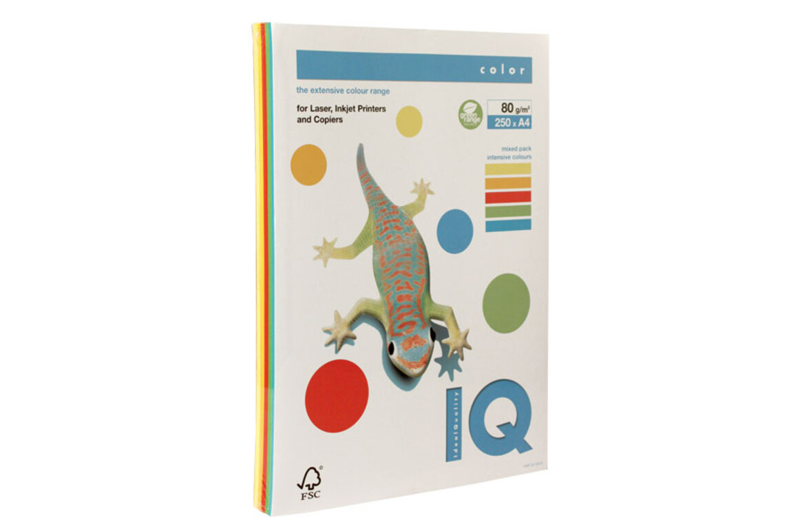 Kopierpapier IQ Color A4 80 gr. intensivfarben sort., Art.-Nr. IQC480-I-RB - Paterno Shop