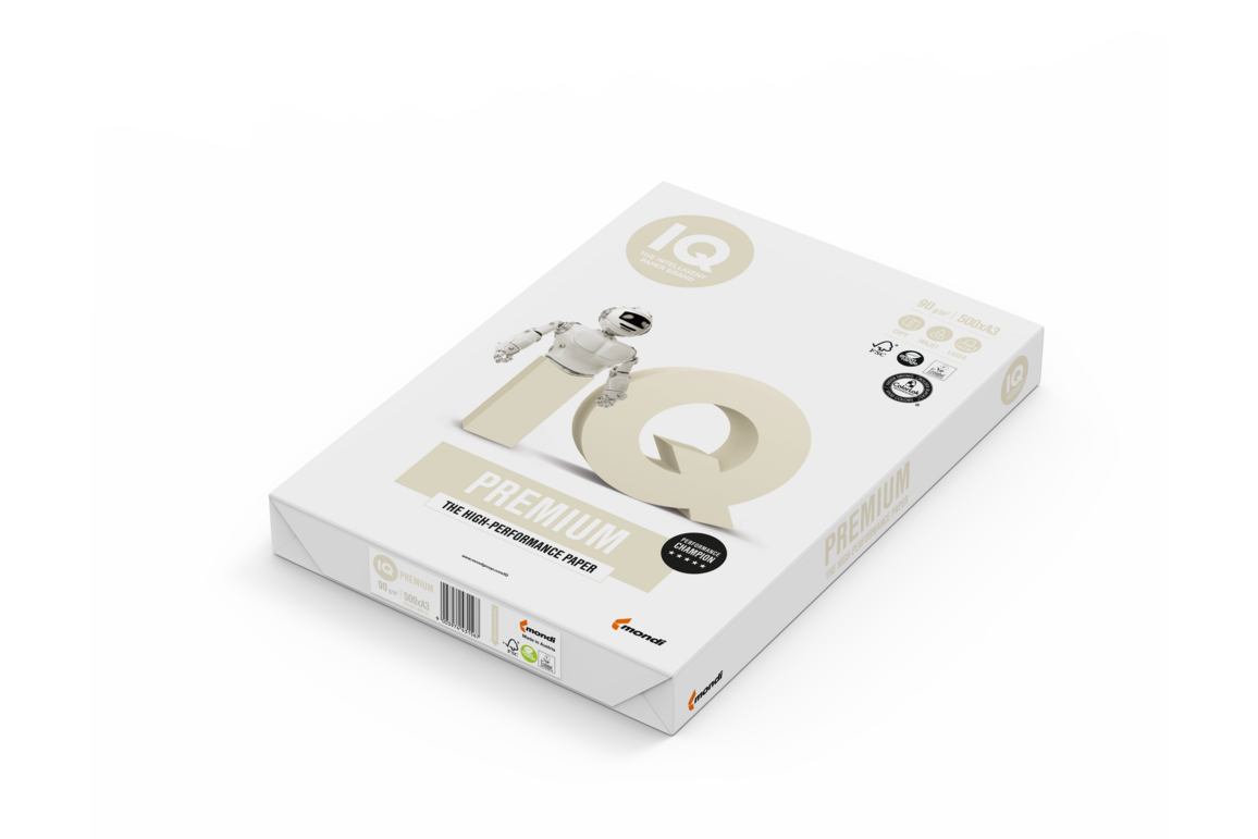 Kopierpapier IQ Premium A3 90 gr. weiss CIE 170, Art.-Nr. IQPREM-A3-90 - Paterno Shop