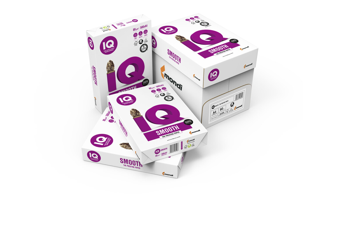Kopierpapier IQ Smooth A4 80 gr. weiss CIE 170, Art.-Nr. IQSEL480 - Paterno Shop