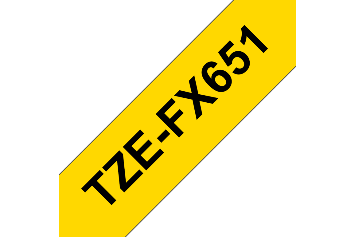 Beschriftungsband Brother 24mm schwarz auf gelb, Art.-Nr. TZFX651 - Paterno Shop