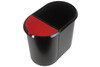 Papierkorb Duo-System schwarz/rot, Art.-Nr. H61039-SWRT - Paterno Shop
