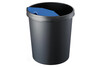 Abfalleinsatz Helit mit Deckel schwarz/blau, Art.-Nr. H61060-SWBL - Paterno Shop
