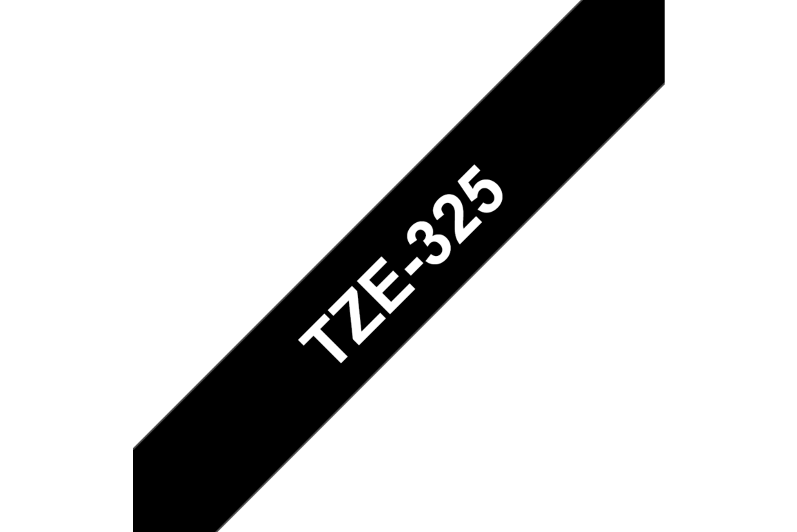 Beschriftungsband Brother 9mm weiss auf schwarz, Art.-Nr. TZ325 - Paterno Shop