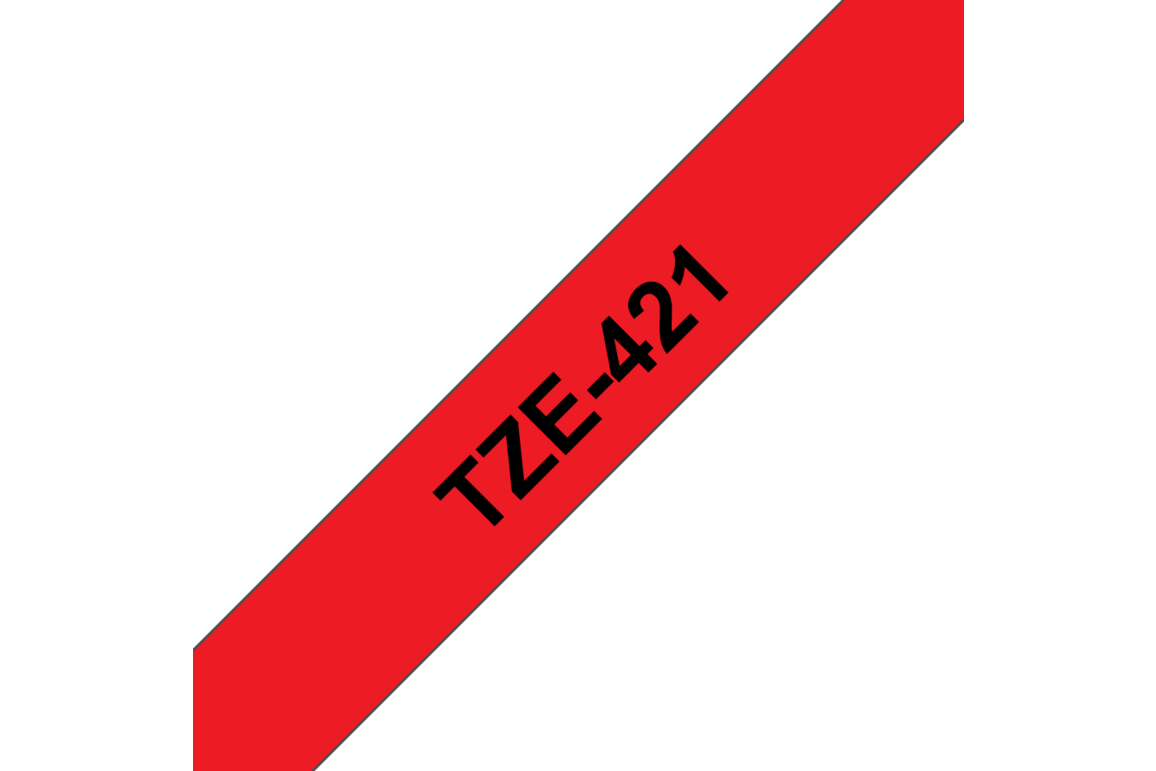 Beschriftungsband Brother 9mm schwarz auf rot, Art.-Nr. TZ421 - Paterno Shop