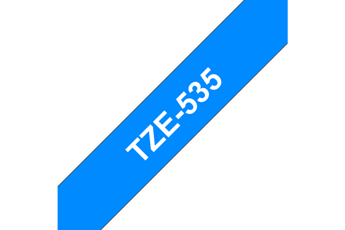 Beschriftungsband Brother 12mm weiss auf blau, Art.-Nr. TZ535 - Paterno Shop