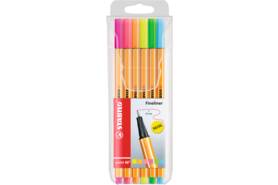 Fineliner Stabilo POINT 88 neon 6-er Etui, Art.-Nr. 88-6-1 - Paterno Shop