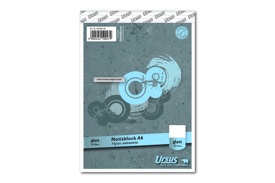 Notizblock Format X A6 96 Bl. kar., Art.-Nr. 036696-20 - Paterno Shop