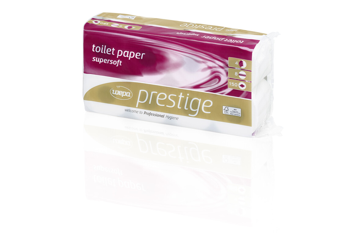 WC-Papier Satino prestige 4-lagig 150 Blatt, Art.-Nr. 046011 - Paterno Shop