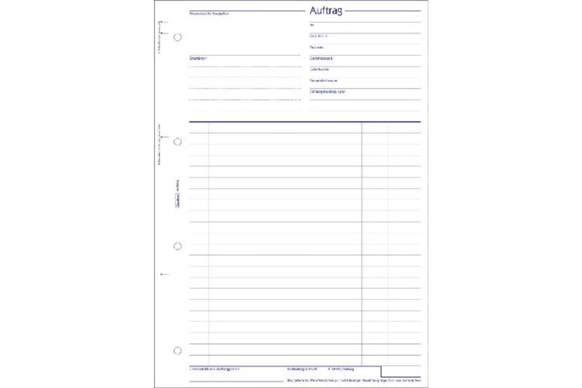 Auftragsbuch A4 HOCH 3x50BL, Art.-Nr. 0758ZWF - Paterno Shop